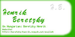 henrik beretzky business card